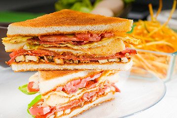 Image showing club sandwich