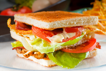 Image showing club sandwich