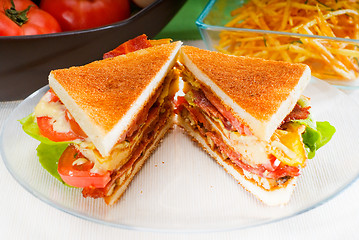 Image showing club sandwich