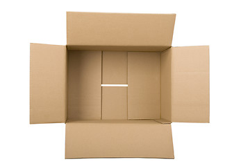 Image showing open corrugated cardboard box