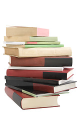Image showing tower books arranged in stack