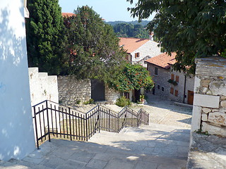 Image showing Street-stairs in Rovinj to sea