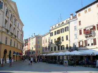 Image showing Square on Rovinj`s seafront