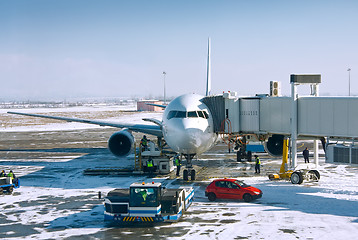 Image showing Airplane prepare to boarding