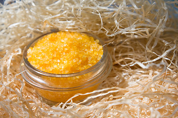 Image showing Yellow sea salt bath