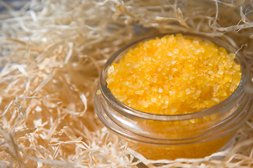 Image showing Yellow sea salt bath