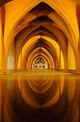 Image showing Baths in the Royal Alcazar of Seville, Spain