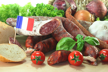 Image showing French salami
