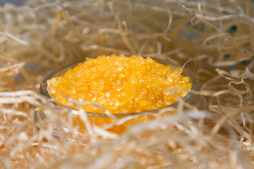 Image showing Yellow sea salt bath