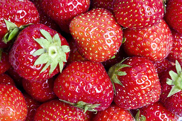 Image showing Fresh strawberries background