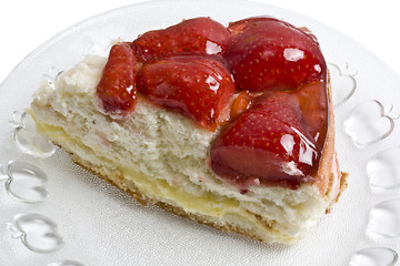 Image showing delicious strawberry cheese cake