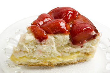 Image showing  delicious strawberry cheese cake 