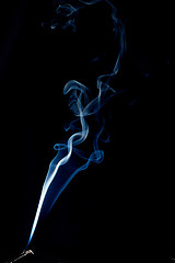 Image showing spiraling smoke abstract on black