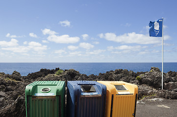 Image showing Recycling bins