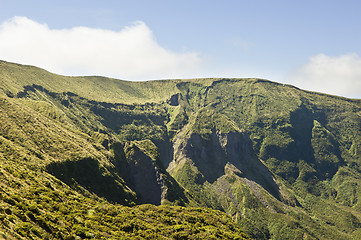 Image showing Steep cliffs of volcano in Faial, Azores