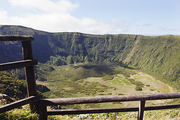 Image showing Inside of Caldeira volcano in Faial, Azores