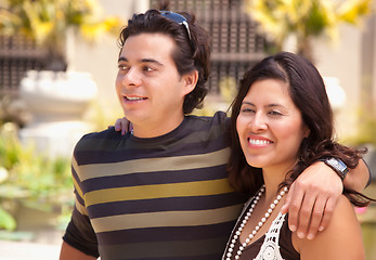 Image showing Attractive Hispanic Couple At The Park