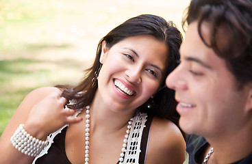 Image showing Attractive Hispanic Couple At The Park