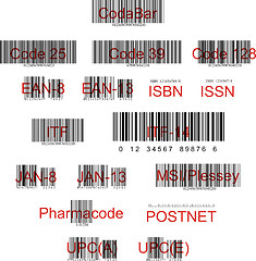 Image showing Bar code, various set