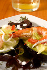 Image showing Shrimp avocado salad
