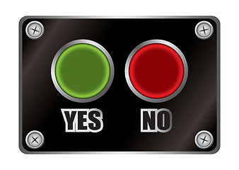 Image showing yes no black button