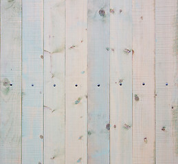 Image showing Painted wooden plank background, slitely blue and pink