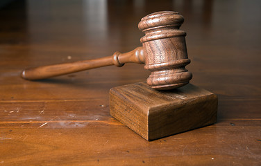 Image showing judges gavel on table