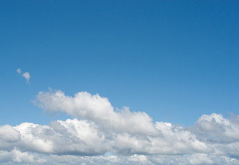 Image showing perfect white fluffy heavenly clouds