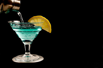 Image showing Blue lagoon cocktail