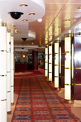 Image showing Cruiser luxurious lounge corridor