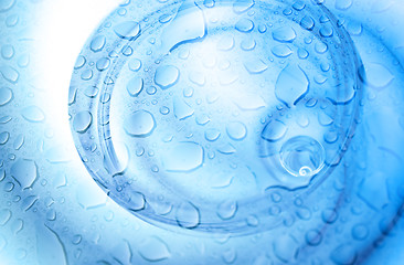 Image showing Blue Water Droplets Abstract