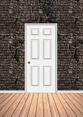 Image showing Brick Wall Doorway