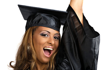 Image showing Cheering Graduate Isolated