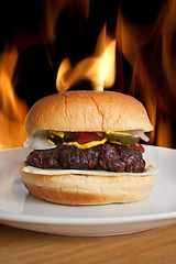 Image showing Fresh Grilled Cheeseburger