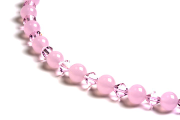 Image showing beautiful pink string of beads