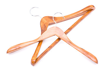 Image showing Two clothes hangers