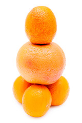 Image showing Pyramid of oranges