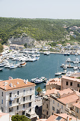 Image showing harbor marina lower town Bonifacio Corsica