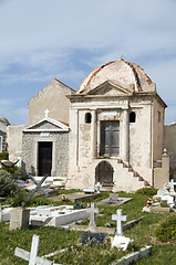 Image showing  mausoleum crypts marine cemetery old town bonifacio corsica