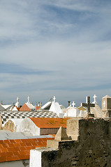 Image showing rooftop crypts marine cemetery old town bonifacio corsica