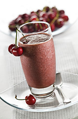 Image showing Cherry smoothie