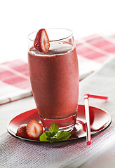 Image showing Strawberry smoothie