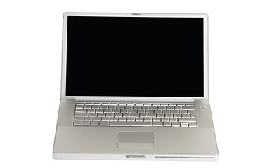 Image showing front view of silver laptop