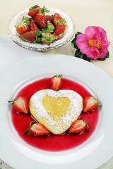 Image showing Heart Shaped Pancake