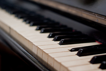 Image showing keys of an old piano