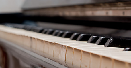 Image showing keys of an old piano