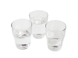 Image showing Three glasses of water