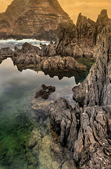 Image showing Porto Moniz natural pools, Madeira island,  Portugal