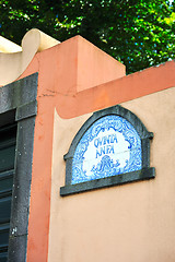 Image showing Azujelos, historical road sign – Monte, Madeira