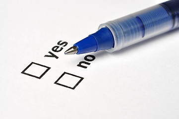 Image showing Yes or No